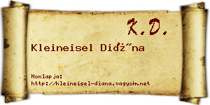 Kleineisel Diána névjegykártya